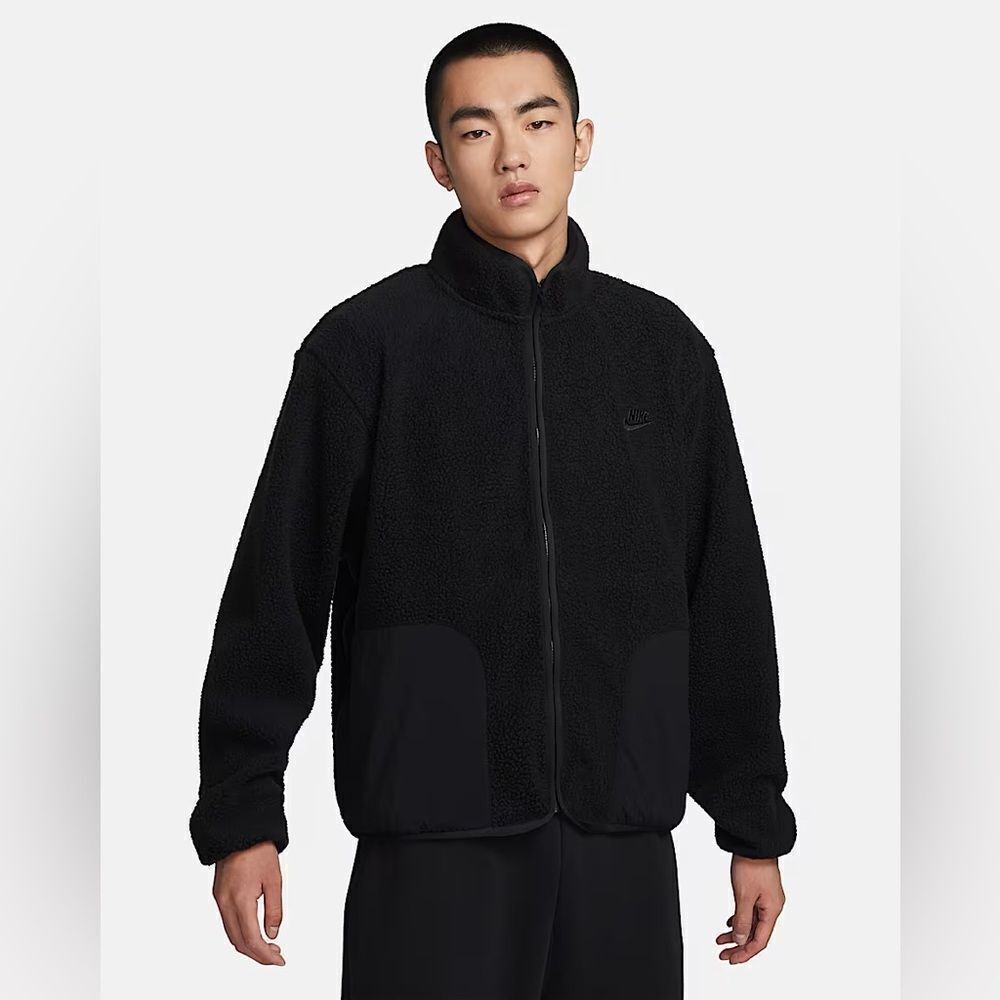 Nike Club Winterized Fleece Sherpa Jacket Black